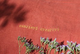 cantieri creativi red tote bag closeup