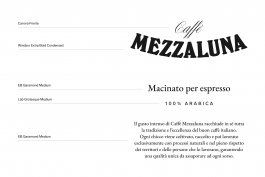 caffe mezzaluna typography